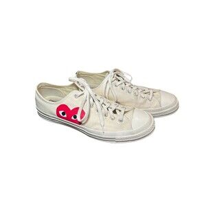 CDG Converse Chuck Taylor All Star 70 Ox Comme des Garcons White Heart Shoes 11
